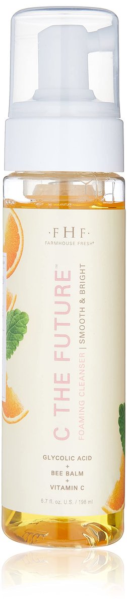 C the Future Foam Facial Cleanser - FarmHouse Fresh Foaming Face Wash with Hyaluronic Acid, Vitamin C & Glycolic Acid, 1.7 Fl Oz Avelisse