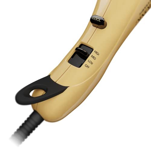 Andis 82125 1875-Watt Tourmaline Ceramic Ionic Styling Hair Dryer – Frizz-Free, Lightweight, No Heat Damage for Normal & Curly Hair (Gold) Avelisse