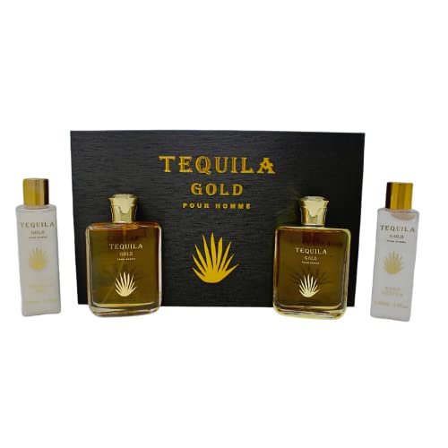 Tequila Gold Bath & Body Eau De Parfum 4-Pc Gift Set for Men | 18.2 Fl Oz - görsel 2