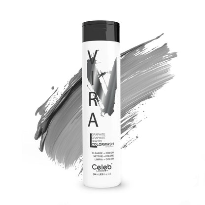 Celeb Luxury Colorwash Color Depositing Shampoo - Graphite - 8.25 oz - Vegan Hair Dye with Bondfix Bond Rebuilder Avelisse