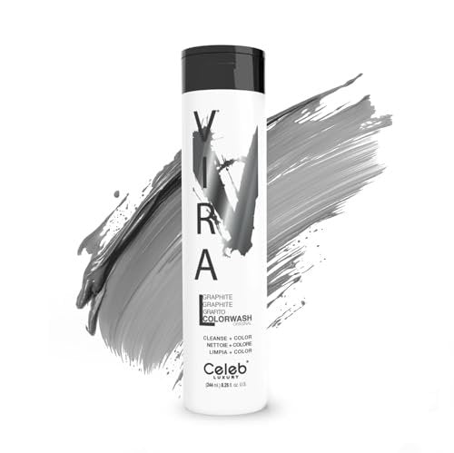 Celeb Luxury Colorwash Color Depositing Shampoo - Graphite - 8.25 oz - Vegan Hair Dye with Bondfix Bond Rebuilder Avelisse