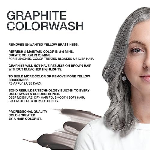 Celeb Luxury Colorwash Color Depositing Shampoo - Graphite - 8.25 oz - Vegan Hair Dye with Bondfix Bond Rebuilder Avelisse
