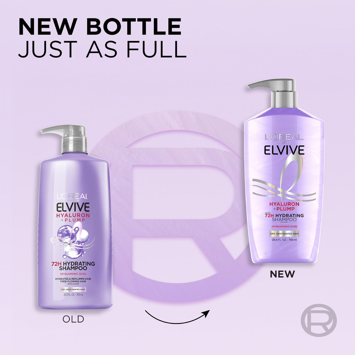 L'Oreal Paris Elvive Hyaluron Plump Hydrating Shampoo - Infused with Hyaluronic Acid for Dehydrated, Dry Hair - Paraben-Free - 26.5 Fl Oz - görsel 17