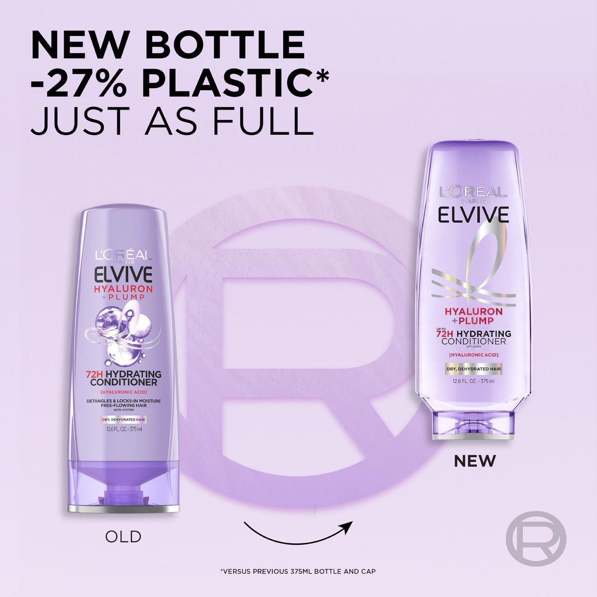 L'Oreal Paris Elvive Hyaluron Plump Hydrating Conditioner with Hyaluronic Acid, 12.6 Fl Oz - For Dehydrated, Dry Hair - görsel 7