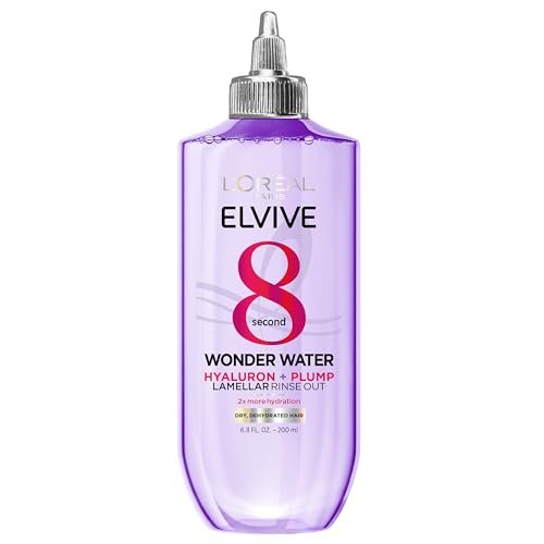 L'Oreal Paris Elvive Hyaluron Plump Flash Hydration Wonder Water Hair Rinse, 8 Second Hydrating Hair Care Treatment for Soft, Shiny Hair, 6.8 Fl Oz Avelisse
