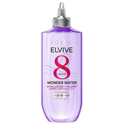 L'Oreal Paris Elvive Hyaluron Plump Flash Hydration Wonder Water Hair Rinse, 8 Second Hydrating Hair Care Treatment for Soft, Shiny Hair, 6.8 Fl Oz Avelisse