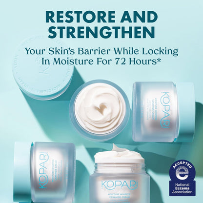 Kopari Moisture Whipped Ceramide Cream | Hydrate & Restore with Vegan Ceramides & Hyaluronic Acid | 2.1 oz Avelisse
