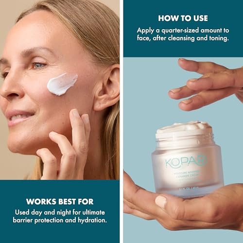 Kopari Moisture Whipped Ceramide Cream | Hydrate & Restore with Vegan Ceramides & Hyaluronic Acid | 2.1 oz Avelisse