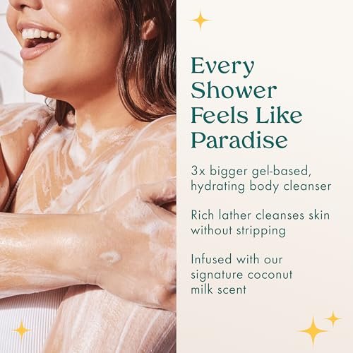 Kopari Jumbo Coconut Hydrating Body Wash - 25 oz with Organic Coconut Water, Sea Kelp & Aloe Vera Avelisse