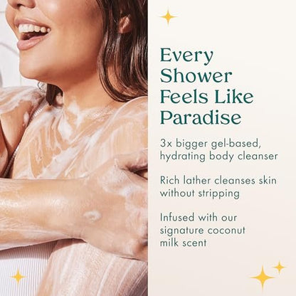 Kopari Jumbo Coconut Hydrating Body Wash - 25 oz with Organic Coconut Water, Sea Kelp & Aloe Vera Avelisse