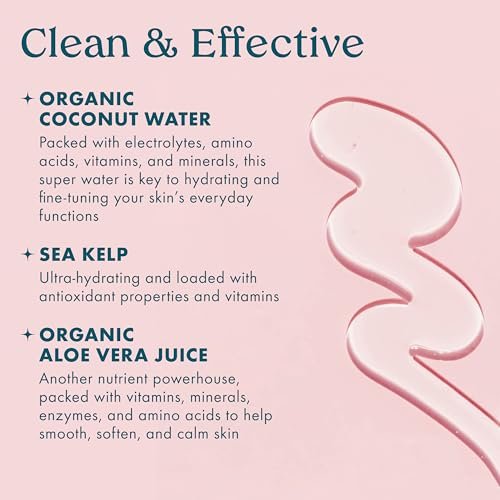 Kopari Jumbo Coconut Hydrating Body Wash - 25 oz with Organic Coconut Water, Sea Kelp & Aloe Vera Avelisse