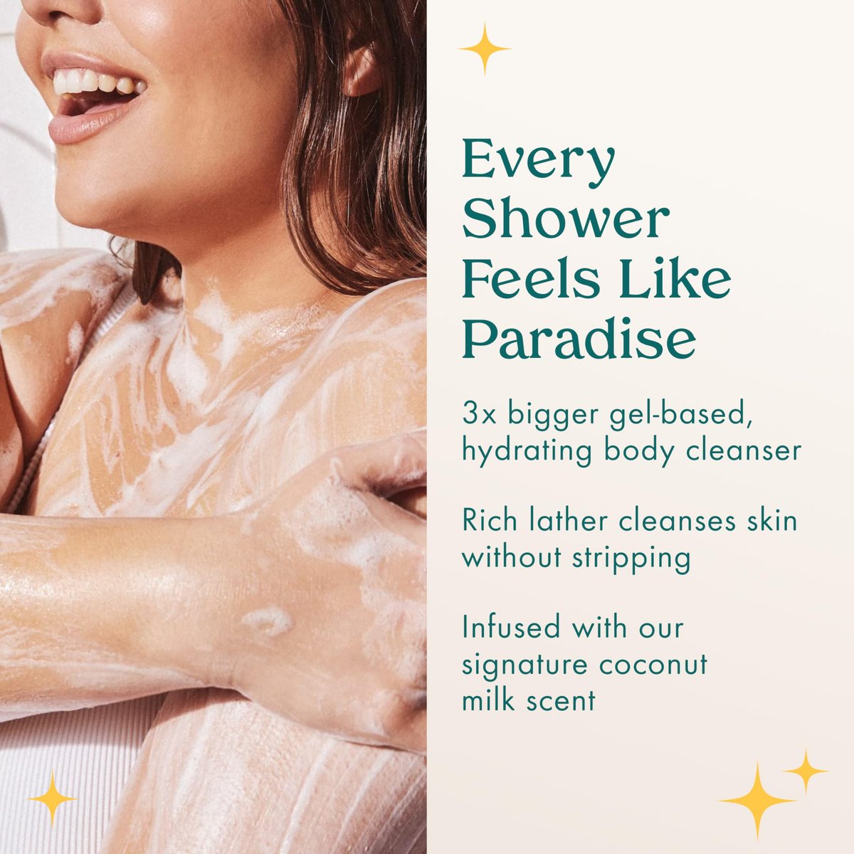 Kopari Jumbo Coconut Hydrating Body Wash - 25 oz with Organic Coconut Water, Sea Kelp & Aloe Vera Avelisse