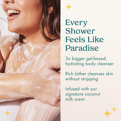 Kopari Jumbo Coconut Hydrating Body Wash - 25 oz with Organic Coconut Water, Sea Kelp & Aloe Vera Avelisse