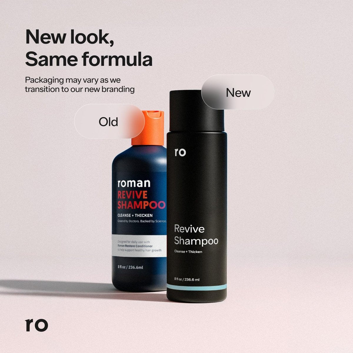 Ro Men's Revive Shampoo – Exfoliating & Clarifying Peppermint Shampoo for Thicker-Looking Hair with Saw Palmetto, Pumpkin Seed Oil, Caffeine – Sulfate-Free, 8 fl oz Avelisse
