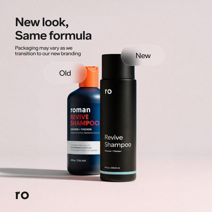 Ro Men's Revive Shampoo – Exfoliating & Clarifying Peppermint Shampoo for Thicker-Looking Hair with Saw Palmetto, Pumpkin Seed Oil, Caffeine – Sulfate-Free, 8 fl oz Avelisse