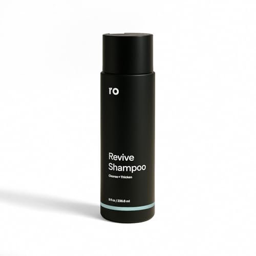 Ro Men's Revive Shampoo – Exfoliating & Clarifying Peppermint Shampoo for Thicker-Looking Hair with Saw Palmetto, Pumpkin Seed Oil, Caffeine – Sulfate-Free, 8 fl oz Avelisse
