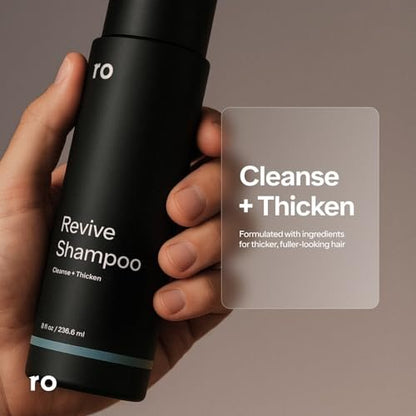 Ro Men's Revive Shampoo – Exfoliating & Clarifying Peppermint Shampoo for Thicker-Looking Hair with Saw Palmetto, Pumpkin Seed Oil, Caffeine – Sulfate-Free, 8 fl oz Avelisse