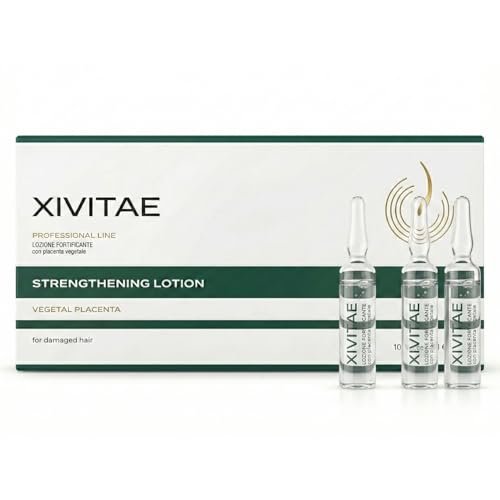 XIVITAE Vegetal Placenta Hair Treatment Lotion in Ampoules - Protein Hair Treatment for Strengthening & Moisturizing, Lightweight Leave-In Recovery Complex, 10 x 10 ml - görsel 2