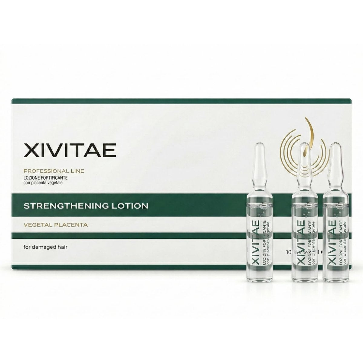 XIVITAE Vegetal Placenta Hair Treatment Lotion in Ampoules - Protein Hair Treatment for Strengthening & Moisturizing, Lightweight Leave-In Recovery Complex, 10 x 10 ml - görsel 1
