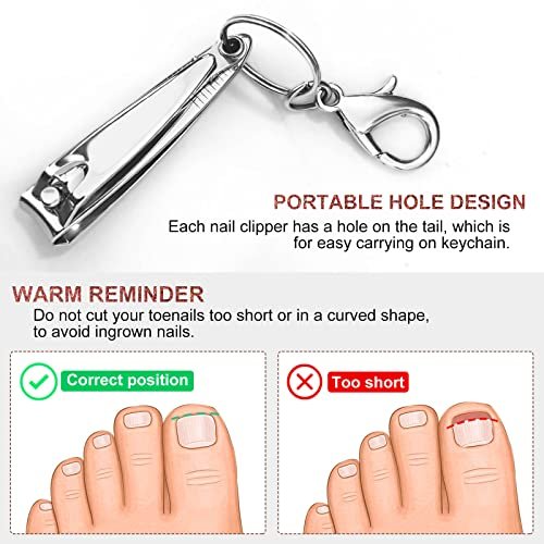 Tranchou Nail Clippers for Thick Toenails, Stainless Steel Fingernail Clippers with Sharp Curved Blades and File, Large & Small Sizes for Men, Women, Seniors - Silver - görsel 14