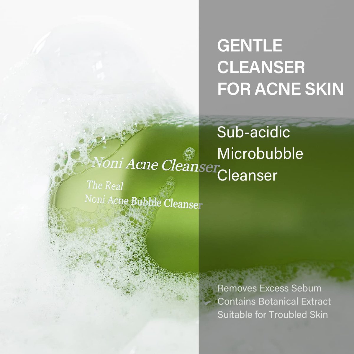 celimax Noni Bubble Cleanser - Mild Face Wash for Sensitive to Oily Dry Combination Skin, Calming, Soothing, Exfoliating, 155ml Avelisse