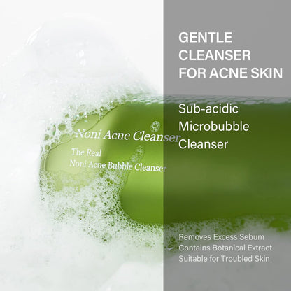 celimax Noni Bubble Cleanser - Mild Face Wash for Sensitive to Oily Dry Combination Skin, Calming, Soothing, Exfoliating, 155ml Avelisse
