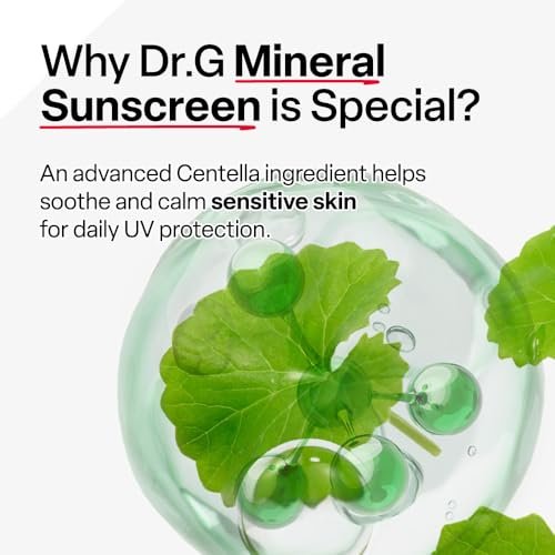 Dr. G Green Mild Up Defense Mineral Sunscreen SPF 50 - Broad Spectrum, Reef-Safe, Lightweight Korean Sunscreen for Sensitive Skin - Non-Greasy with Centella Asiatica - 1.69 fl oz - görsel 14