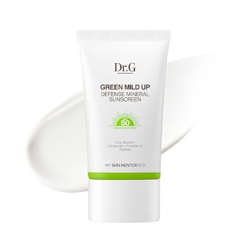 Dr. G Green Mild Up Defense Mineral Sunscreen SPF 50 - Broad Spectrum, Reef-Safe, Lightweight Korean Sunscreen for Sensitive Skin - Non-Greasy with Centella Asiatica - 1.69 fl oz - görsel 2