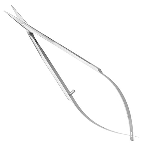 ZIZZON Cuticle Scissors – Extra Fine Curved Professional Grooming Kit for Eyebrow, Eyelash, Nail & Dry Skin (Stainless Steel, Silver) Avelisse