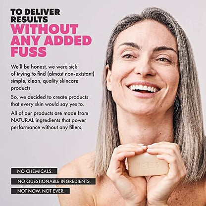 Skin Said Yes Organic Soap Bar Set of 8 - Natural Greek Soap with Shea Butter, Olive Oil, Lavender & Sandalwood, Aloe Vera & Cucumber Extract Avelisse