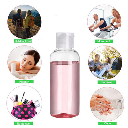 DNSEN 5 Pack 3.4oz Empty Plastic Travel Bottles for Toiletries - TSA Approved Leak Proof Squeezable Travel Size Containers