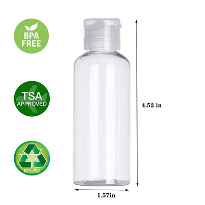 DNSEN 5 Pack 3.4oz Empty Plastic Travel Bottles for Toiletries - TSA Approved Leak Proof Squeezable Travel Size Containers