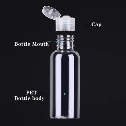 DNSEN 5 Pack 3.4oz Empty Plastic Travel Bottles for Toiletries - TSA Approved Leak Proof Squeezable Travel Size Containers