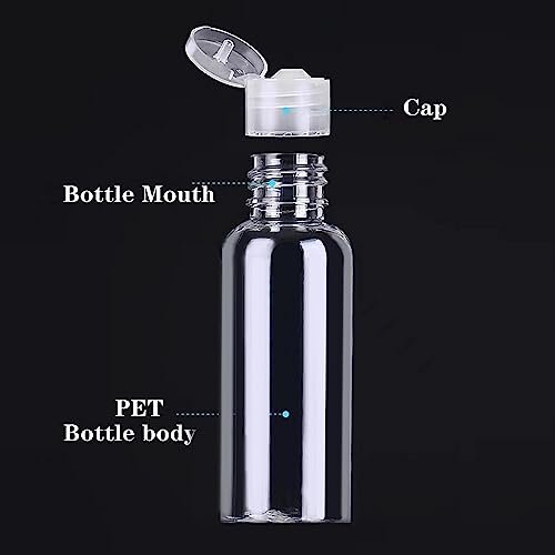 DNSEN 5 Pack 3.4oz Empty Plastic Travel Bottles for Toiletries - TSA Approved Leak Proof Squeezable Travel Size Containers - görsel 4