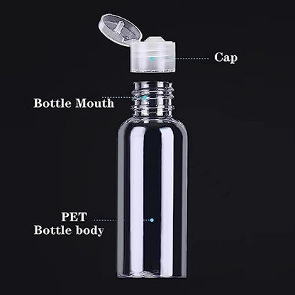 DNSEN 5 Pack 3.4oz Empty Plastic Travel Bottles for Toiletries - TSA Approved Leak Proof Squeezable Travel Size Containers