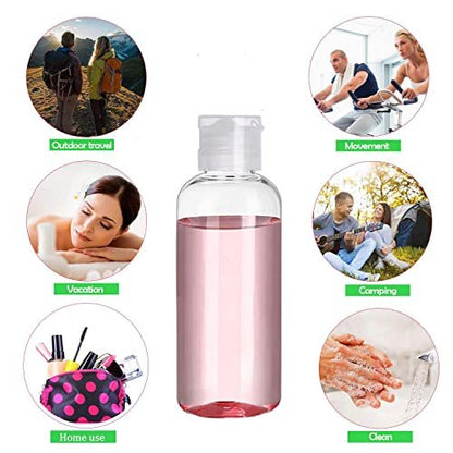 DNSEN 5 Pack 3.4oz Empty Plastic Travel Bottles for Toiletries - TSA Approved Leak Proof Squeezable Travel Size Containers