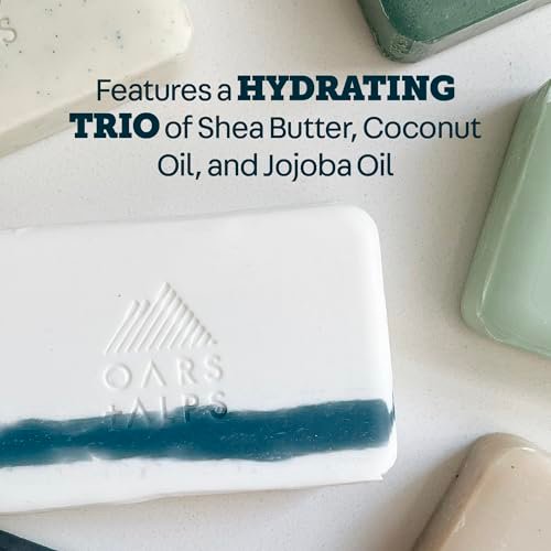 Oars + Alps Exfoliating & Moisturizing Bar Soap for Men - Deep Cleaning with Shea Butter & Coconut Oil, All Skin Types, 6 oz - görsel 11