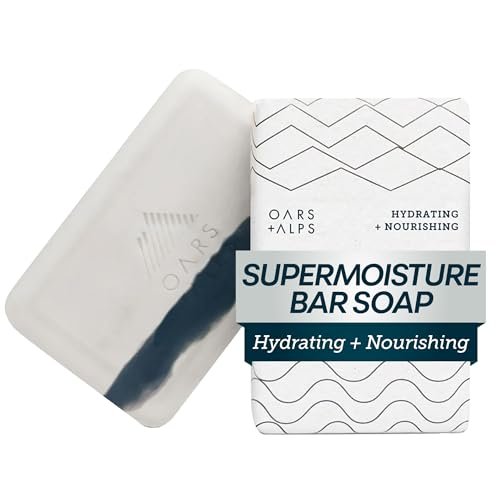 Oars + Alps Exfoliating & Moisturizing Bar Soap for Men - Deep Cleaning with Shea Butter & Coconut Oil, All Skin Types, 6 oz - görsel 1