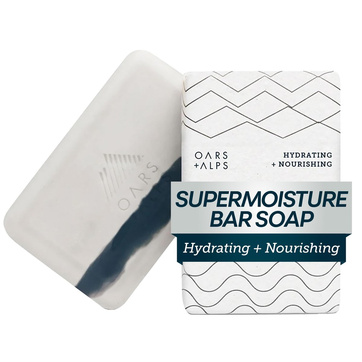 Oars + Alps Exfoliating & Moisturizing Bar Soap for Men - Deep Cleaning with Shea Butter & Coconut Oil, All Skin Types, 6 oz - görsel 2