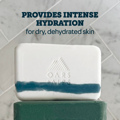 Oars + Alps Exfoliating & Moisturizing Bar Soap for Men - Deep Cleaning with Shea Butter & Coconut Oil, All Skin Types, 6 oz
