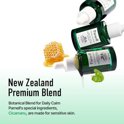 Parnell Cicamanu 92 Serum – Overnight Recovery & Deep Hydration with Melatonin, Centella Asiatica & Ceramide for Hyperpigmentation, 1.01 Fl Oz (30ml) Korean Skin Care Avelisse