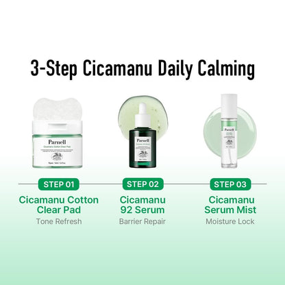 Parnell Cicamanu 92 Serum – Overnight Recovery & Deep Hydration with Melatonin, Centella Asiatica & Ceramide for Hyperpigmentation, 1.01 Fl Oz (30ml) Korean Skin Care Avelisse