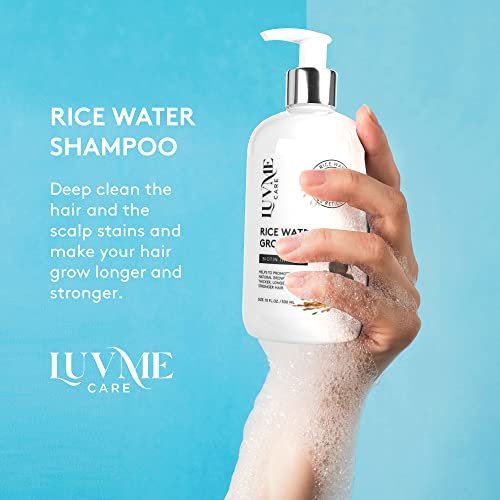 Rice Water Hair Thickening Shampoo with Biotin - Strengthening and Volumizing Shampoo for Thinning Hair, All Hair Types, Men and Women 10 Fl Oz Avelisse