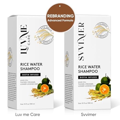 Rice Water Hair Thickening Shampoo with Biotin - Strengthening and Volumizing Shampoo for Thinning Hair, All Hair Types, Men and Women 10 Fl Oz Avelisse