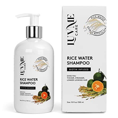 Rice Water Hair Thickening Shampoo with Biotin - Strengthening and Volumizing Shampoo for Thinning Hair, All Hair Types, Men and Women 10 Fl Oz Avelisse