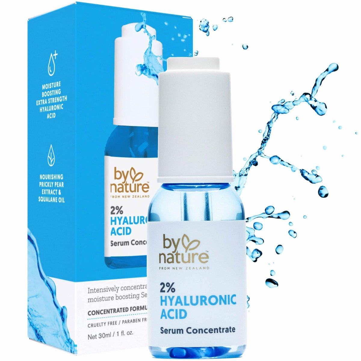 By Nature 2% Hyaluronic Acid Serum for Face & Neck – Deep Hydration Serum for Dry, Oily & Sensitive Skin – Lightweight Facial Serum, 1 fl oz Avelisse