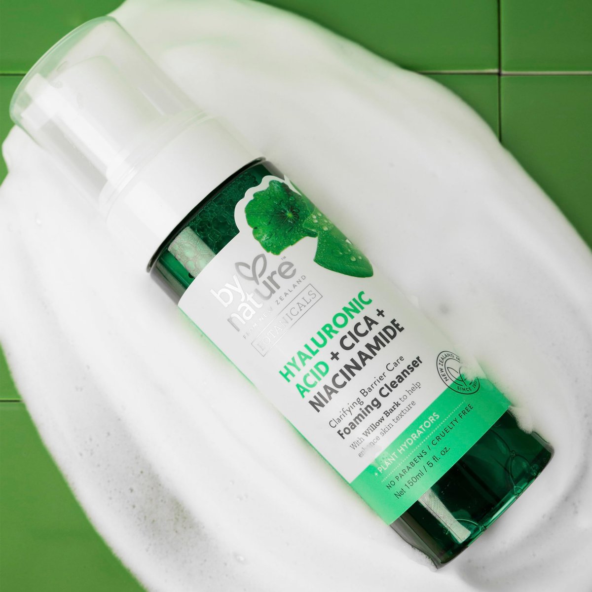 By Nature Foaming Cleanser with Hyaluronic Acid + Cica - Hydrating Face Cleanser For Bright and Fresh Skin - 5 fl.oz - görsel 11