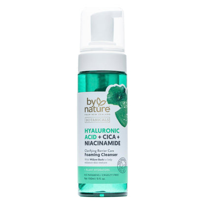 By Nature Foaming Cleanser with Hyaluronic Acid + Cica - Hydrating Face Cleanser For Bright and Fresh Skin - 5 fl.oz