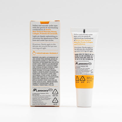 By Nature Eye Cream - Manuka Honey, Collagen, and Probiotics - Hydrating Under Eye Cream for Dark Circles - Skincare from New Zealand - .5oz