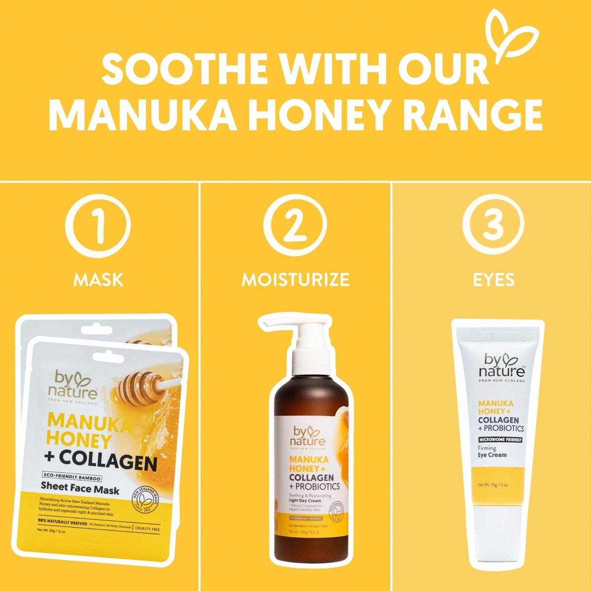 By Nature Eye Cream - Manuka Honey, Collagen, and Probiotics - Hydrating Under Eye Cream for Dark Circles - Skincare from New Zealand - .5oz - görsel 14